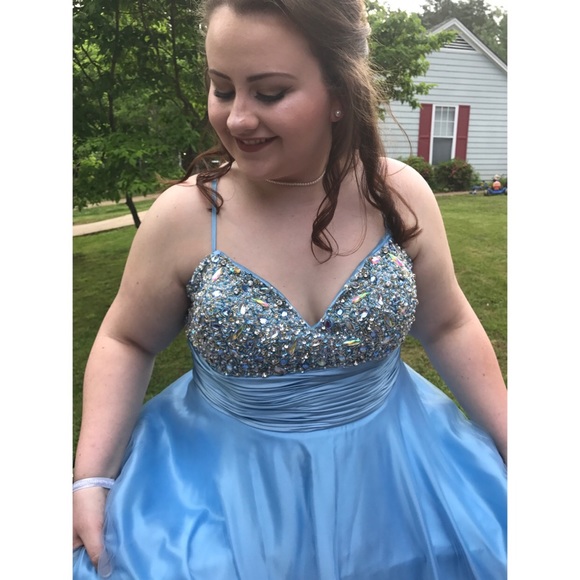 Cinderella Blue Prom Dress - Picture 3 of 3